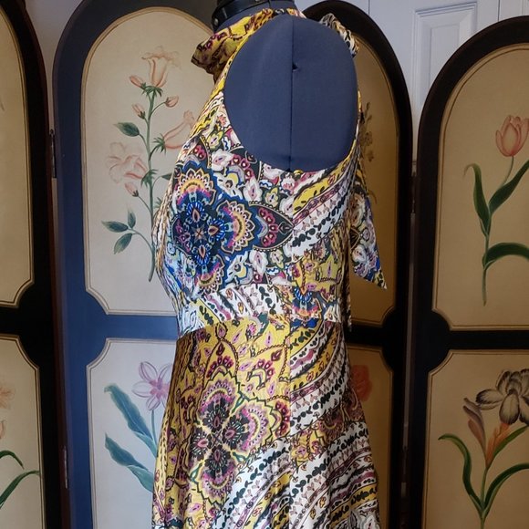 💥Vintage💥Nicole Miller New York for Athropologie Maxi Floral Gown Dress - Picture 11 of 12